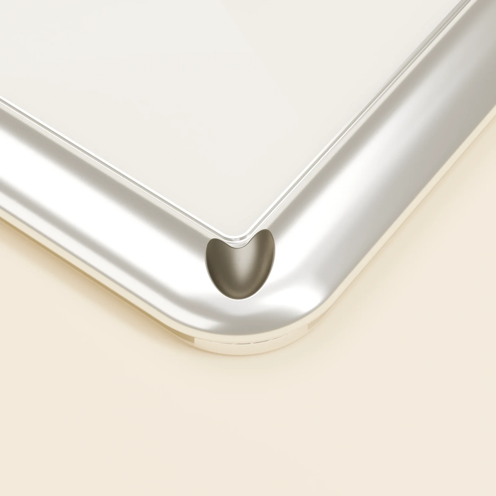 Rounded corner and recessed pocket of The Six frame
